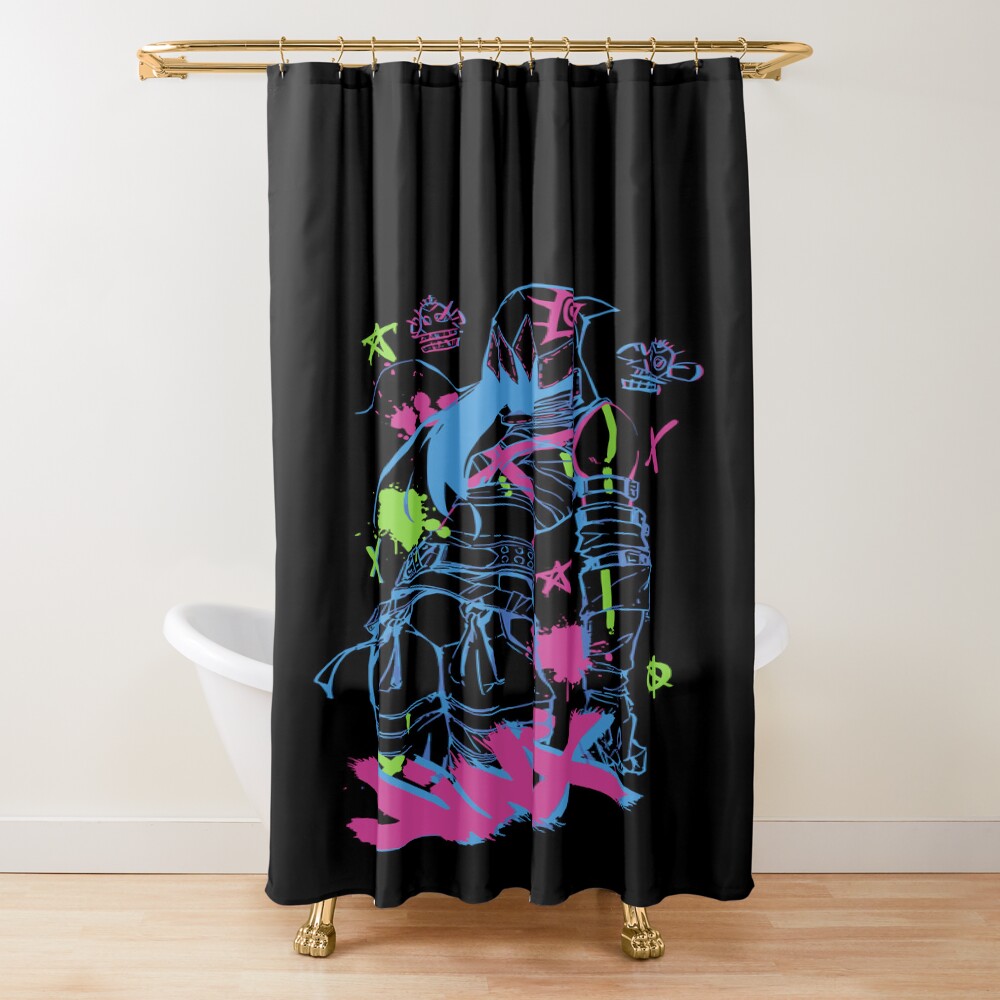 Jinx Arcane Powder Graphic Shower Curtain