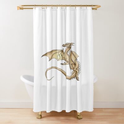 Arcane Golden Dragon Shower Curtain
