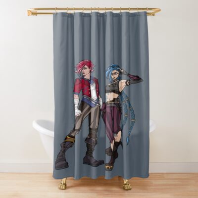 Arcane Vi And Jinx Shower Curtain