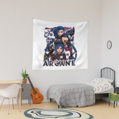 Jinx Arcane Two Version Tapestry