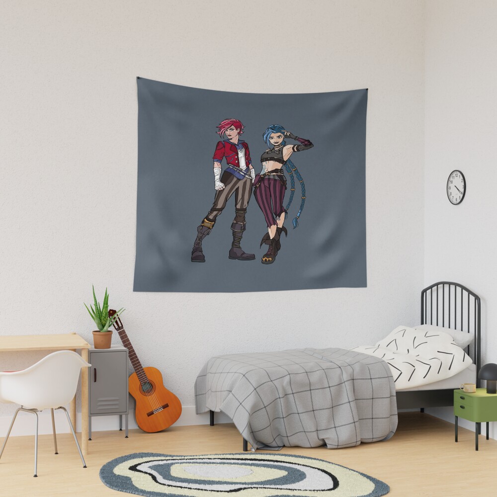 Arcane Vi And Jinx Tapestry