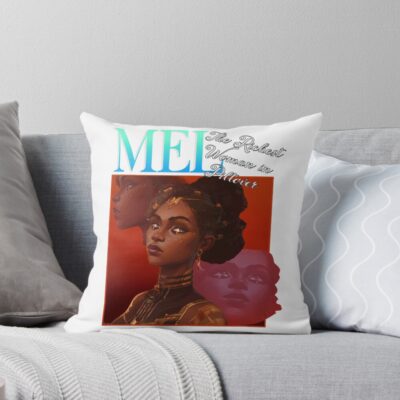 90s Mel Medarda Throw Pillow