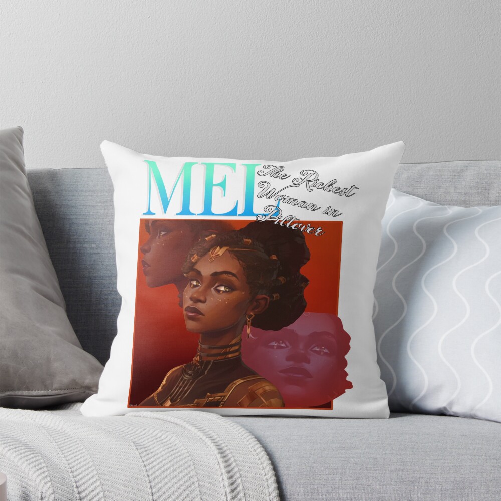 90s Mel Medarda Throw Pillow