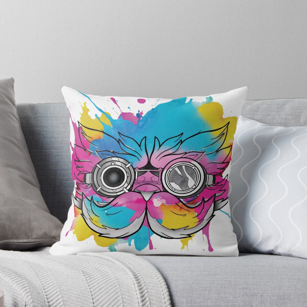 Heimerdinger Professor Arcane Character Throw Pillow