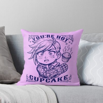 Vi Chibi Vintage Art Design You Re Hot Cupcake Arcane Throw Pillow