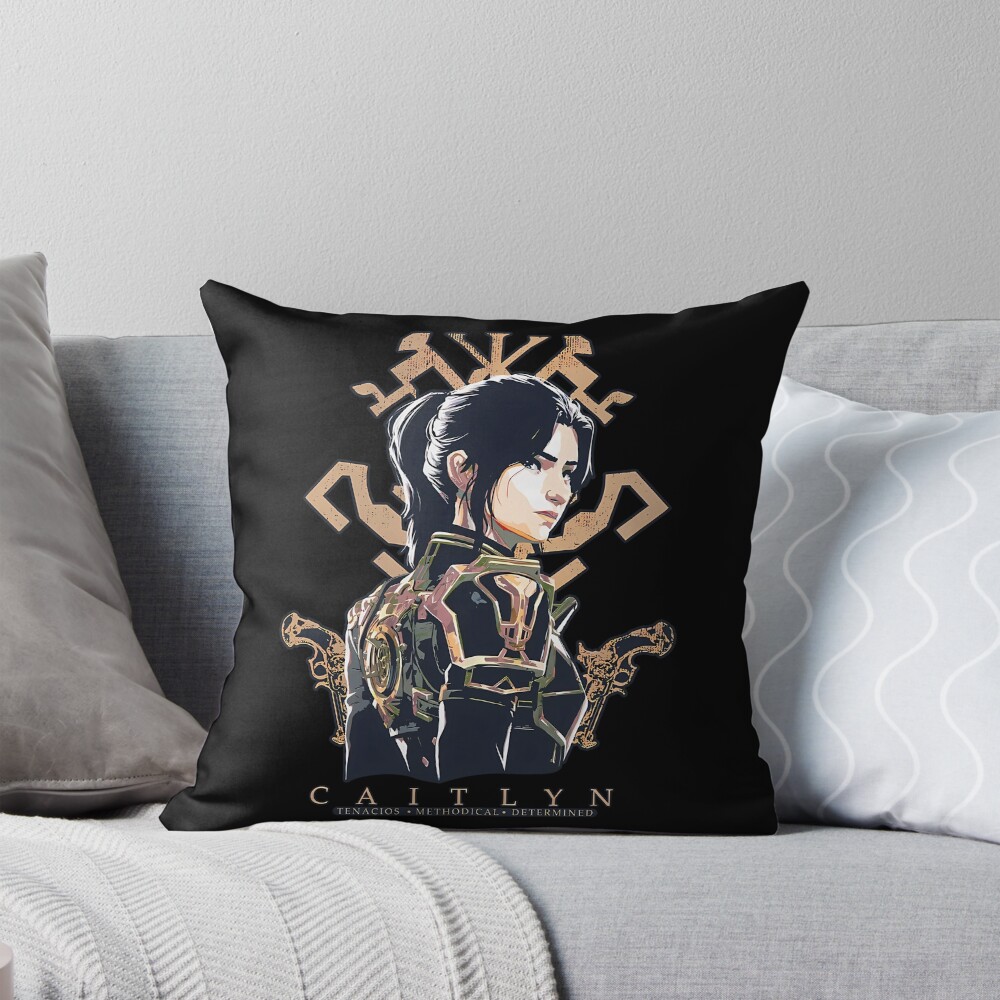 Caitlyn Arcane Movie Character Throw Pillow