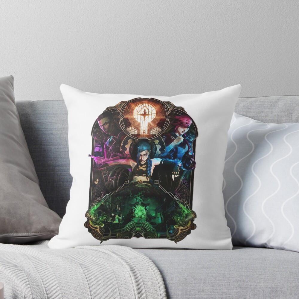 Arcane Three Characters Throw Pillow