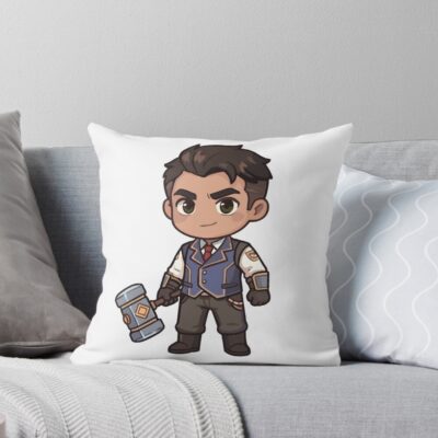 Arcane Jayce Heroic Piltover Throw Pillow